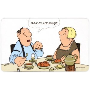 Brettchen Loriot `Das Ei ist hart`