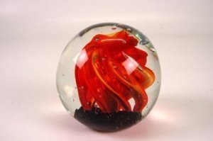 Briefbeschwerer Spirale rot