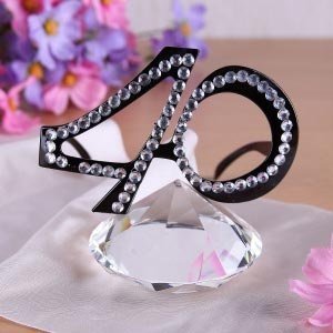 Brille mit Strass Steinchen zum 40. Gebu