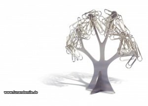 Büroklammerspender Baum mit 6 magnetisch