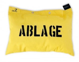 Büroschlaf Kissen "Ablage" Gelb,100 % Polyester,