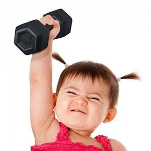 Buff Baby Dumbbell Baby Rattle