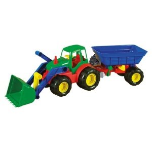 Bulldozer mit Anhänger bunt