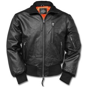 Bundeswehr Fliegerjacke Leder schwarz Im