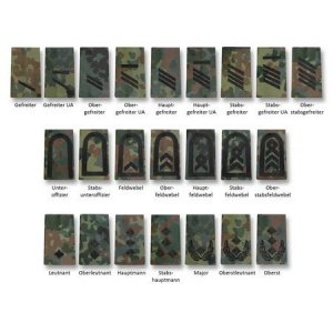 Bundeswehr Rangabzeichen Heer flecktarn/