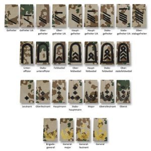 Bundeswehr Rangabzeichen Heer tropentarn