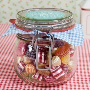 Bunte Bonbonauslese Bonbonglas