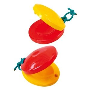 Bunte Kastagnetten Spielzeug aus Holz