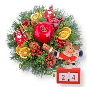 Bunter Teller und Xmas-Countdown