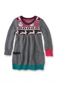 Buntes Grobstrickkleid