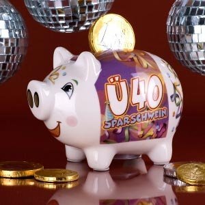 Buntes Sparschwein *Ü40*