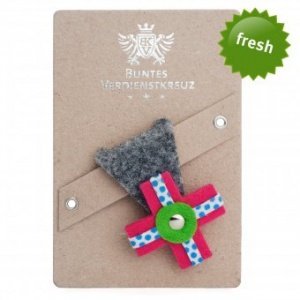 Buntes Verdienstkreuz grau/pink