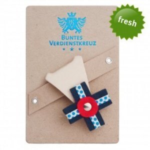 Buntes Verdienstkreuz weiß/grau