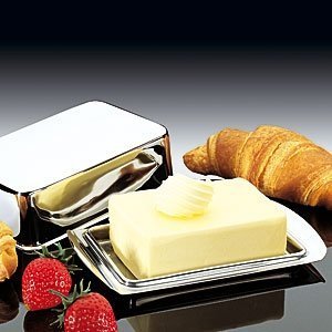 Butterdose aus Edelstahl 1/2 Pfund, poli