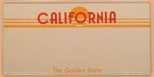 California Licenseplate mit individuellem Wunschtext