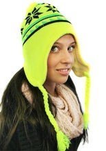 Cap with Ear Protection Pattern yellow