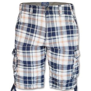 Cargo Shorts Check Style blau-weiss (Abv