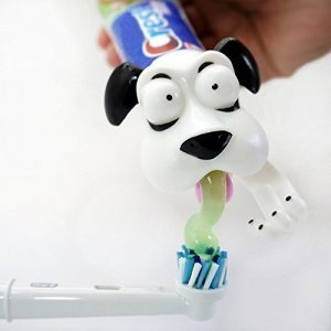 Cartoon Zahnpastaspender Poketech Zahnputzset Spender Zahnpasta Zahncreme Kappe für Kinder, Hund