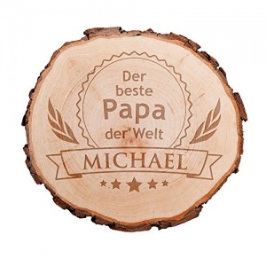 Baumscheibe mit Gravur Der Beste Papa