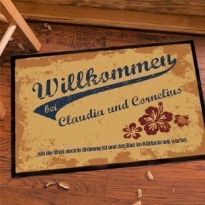 Fußmatte mit Namen Used Look