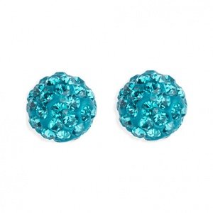 CHRIST runde türkise Ohrstecker