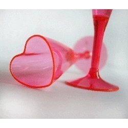 Champagner-Glas-Set in Herzform