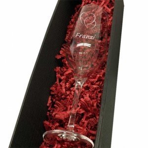 Champagner Glas in Geschenkverpackung