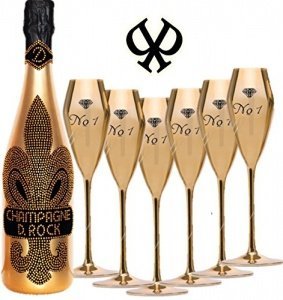 Champagner VE Champagne D. Rock Diamond Rock mit über 1000 geschliffenen Schmuckkristallen - jede F