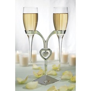 Champagnergläser-Set mit Ständer