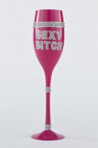 Champagnerkelch sexy bitch pink