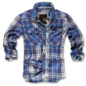 Check Shirt Flanell Hemd blau