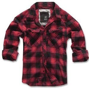 Check Shirt Flanell Hemd schwarz / rot
