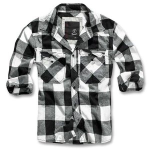 Check Shirt Flanell Hemd schwarz / weiss