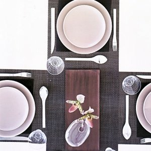 Chilewich Tischset BASKETWEAVE schwarz -