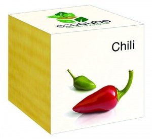 Chili im Holzwürfel