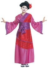 Chinesin Kinderkostüm Geisha pink-lila-r