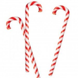 Christbaum-Anhänger Zuckerstangen 3er Se