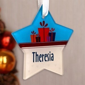 Christbaumanhänger Stern aus Acryl mit G