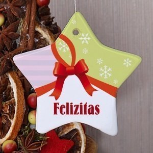 Christbaumanhänger aus Keramik *Stern mi