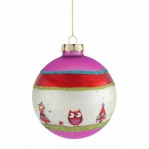 Christbaumkugel Decal Eule