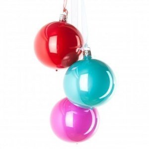 Christbaumkugel Opal aqua