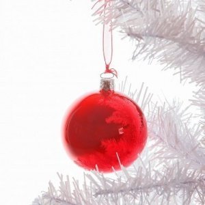 Christbaumkugel Opal rot