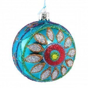 Christbaumkugel Roma aqua