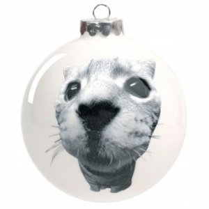 Christbaumkugel Silverface the Cat