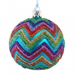 Christbaumkugel Zack aqua