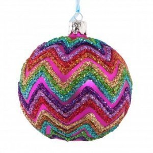 Christbaumkugel Zack pink