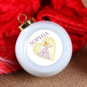 Christbaumkugel mit Weihnachtsengel und 