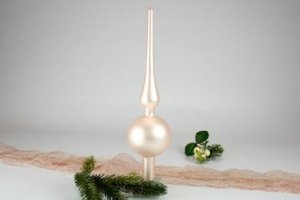 Christbaumspitze 25 cm Champagner