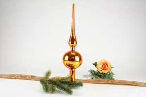 Christbaumspitze 25 cm blutorange glanz