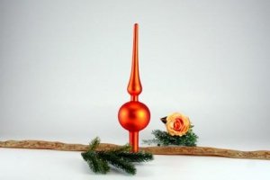 Christbaumspitze 25 cm blutorange matt